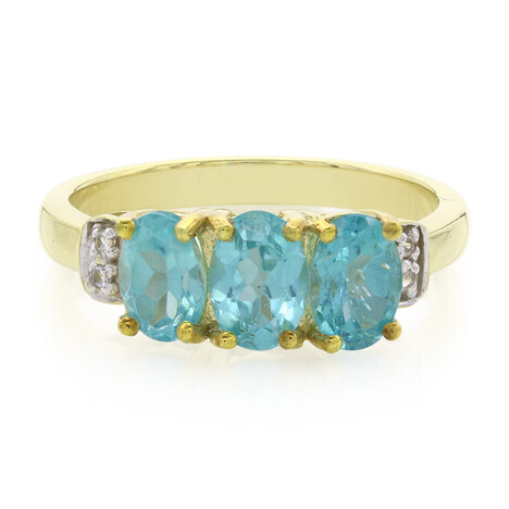 Blauer Apatit-Silberring