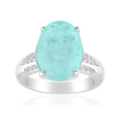 Bague en argent et Quartz bleu pastel