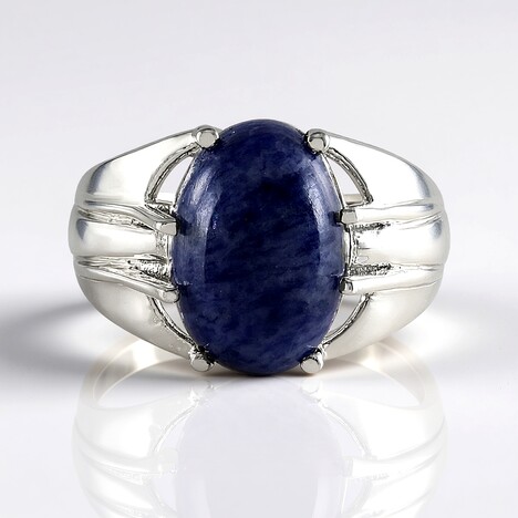 Anello da uomo in argento con Sodalite