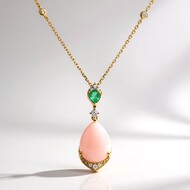 Collier en or et Opale rose (CIRARI)