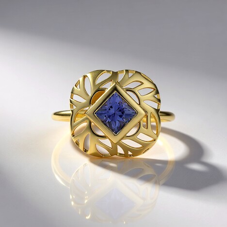 Bague en or et Tanzanite AAA (Ornaments by de Melo)
