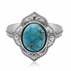 Zilveren ring met een turkoois