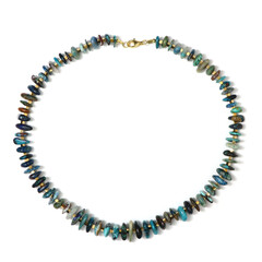 Chrysokoll-Silberhalskette (Riya)
