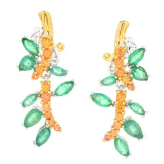 Orecchini in argento con Smeraldo Zambia