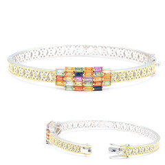 Saphir-Silberarmreif