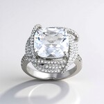 Anello in argento con Topazio Bianco (Adela Silber)