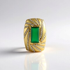 Ciondolo in argento con Onice Verde (MONOSONO COLLECTION)