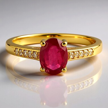 Anillo en plata con Rubí de Madagascar