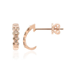 Boucles d'oreilles en or et Diamant rose de France SI1 d'Argyle 