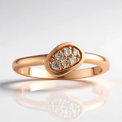 Anello in oro con Diamante Rose de France SI1 di Argyle (Annette)