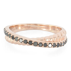 Bague en argent et Diamant noir