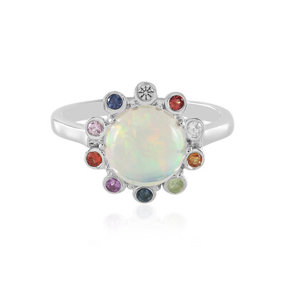 Bague en argent et Opale Welo (Adela Silber)