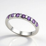 Anello in argento con Zaffiro Ceylon Porpora