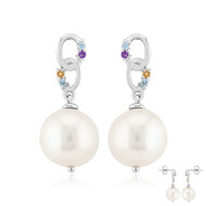 Pendientes en plata con Perla blanca Freshwater (TPC)