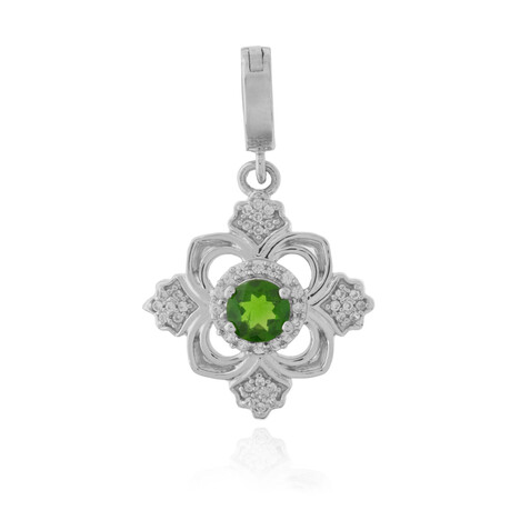 Russian Diopside Silver Pendant