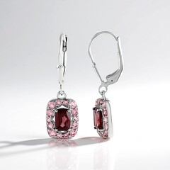 Orecchini in argento con Zircone Mogano