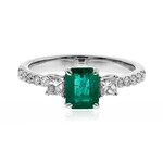 Gouden ring met een AAA Zambia smaragd (CIRARI)