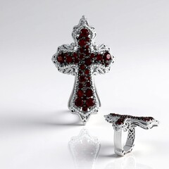 Anello in argento con Granato d’India