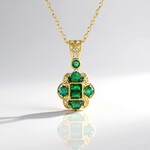 Collana in argento con Smeraldo Zambia (Gems en Vogue)