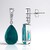 Orecchini in argento con Quarzo Verde Blu