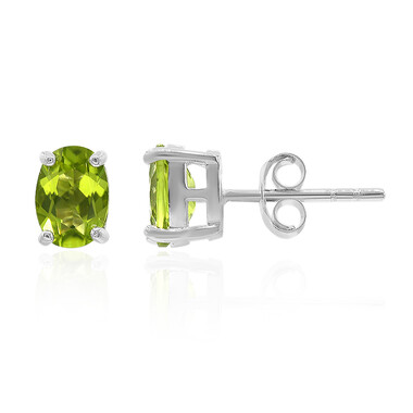 Burmesischer Peridot-Silberohrringe