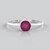 Anello in platino con Zaffiro Rosa del Madagascar