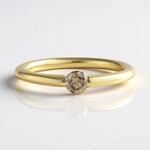 Anello in oro con Diamante Champagne I2 (de Melo Gold)