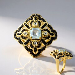 Anello in argento con Topazio Blu Cielo
