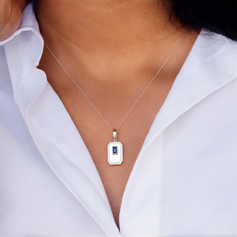 Pendentif en argent et Kyanite du Népal
