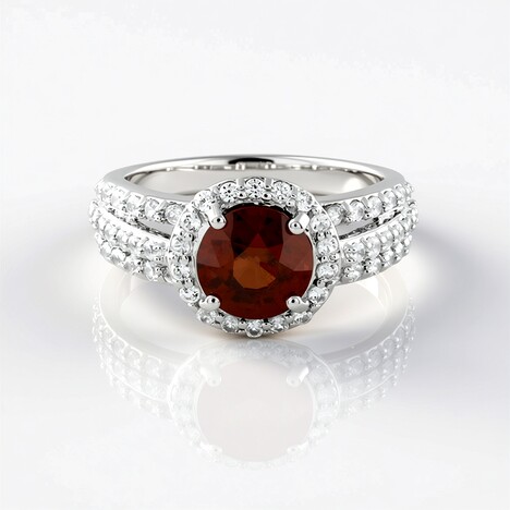Anello in argento con Zircone Rosa