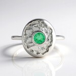 Anello in argento con Smeraldo Colombiano (SAELOCANA)