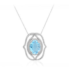 Collana in argento con Topazio Blu Cielo