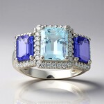 Anello in oro con Acquamarina Brasiliana AAA (CIRARI)