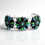 Bracciale in argento con Turchese Kingman Mohave Blu (Jones Lee)