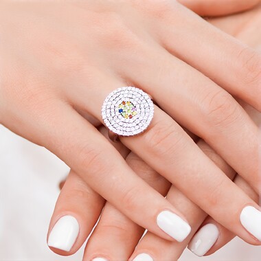Anillo en plata con Zafiro