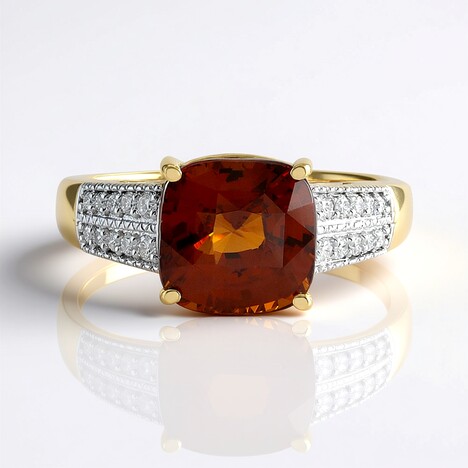 Bague en or et Grenat Hessonite (SUHANA)