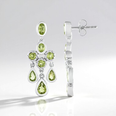 Peridot Silver Earrings