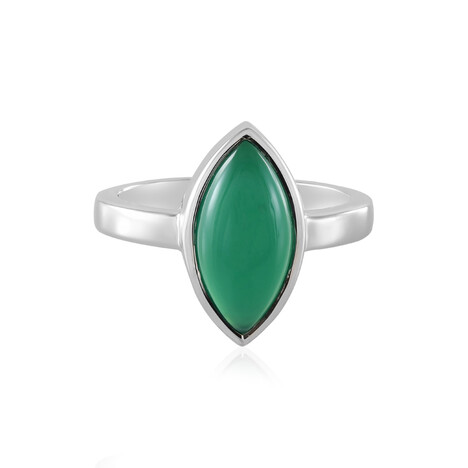 Grüner Onyx-Silberring