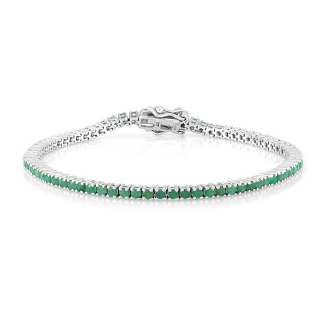 Brazalete en plata con Esmeralda de Socoto