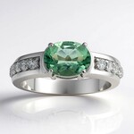Anello in argento con Fluorite Verde (Pallanova)