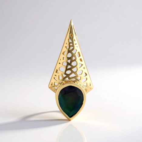 Ciondolo in oro con Opale Mezezo (Ornaments by de Melo)