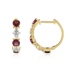 Pendientes en plata con Rodolita