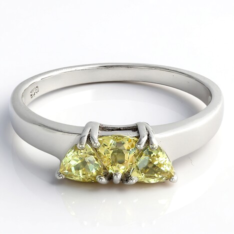 Anello in argento con Berillo dell`Amazzonia