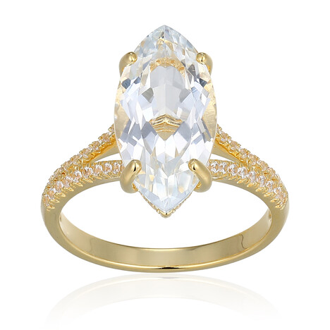 White Topaz Silver Ring