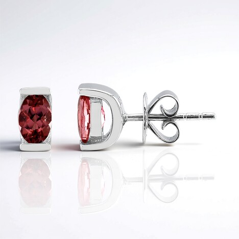 Orecchini in argento con Tormalina Rosa Brasiliana (Pallanova)