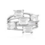 Anello in argento con Quarzo Bianco