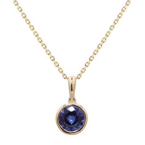 14K AAA Tanzanite Gold Necklace (CIRARI)