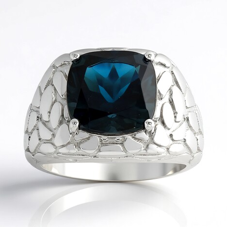 Anello in argento con Topazio Blu Londra (de Melo Essence)