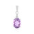 Pendentif en argent et Améthyste Rose de France
