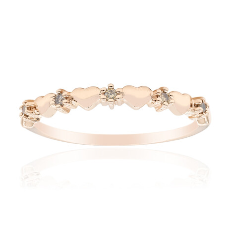 9K SI1 Argyle Rose De France Diamond Gold Ring (Annette)